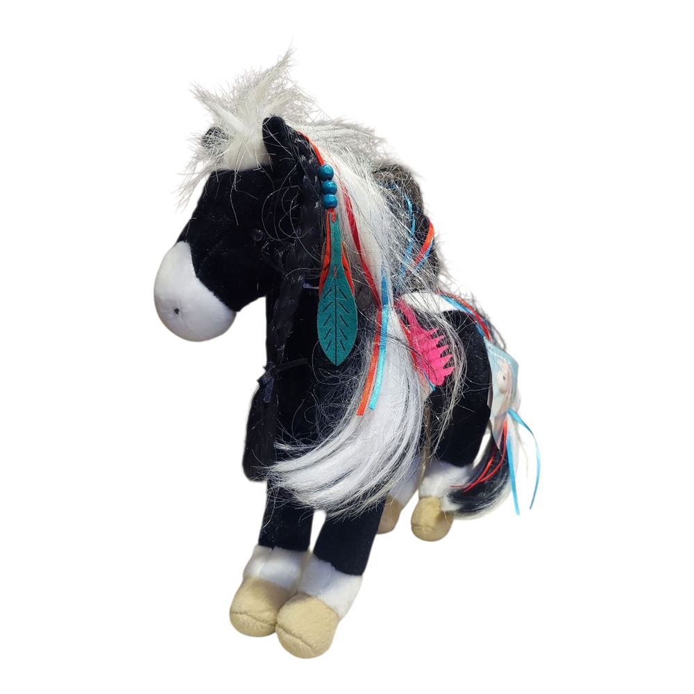 NEW Douglas Cuddle Toy Warrior Princess Horse Plush 12 Inch Ribbons Beads #762